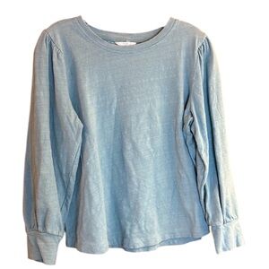 Time & Tru Teal Blue Long Sleeve Pullover Tee Shirt